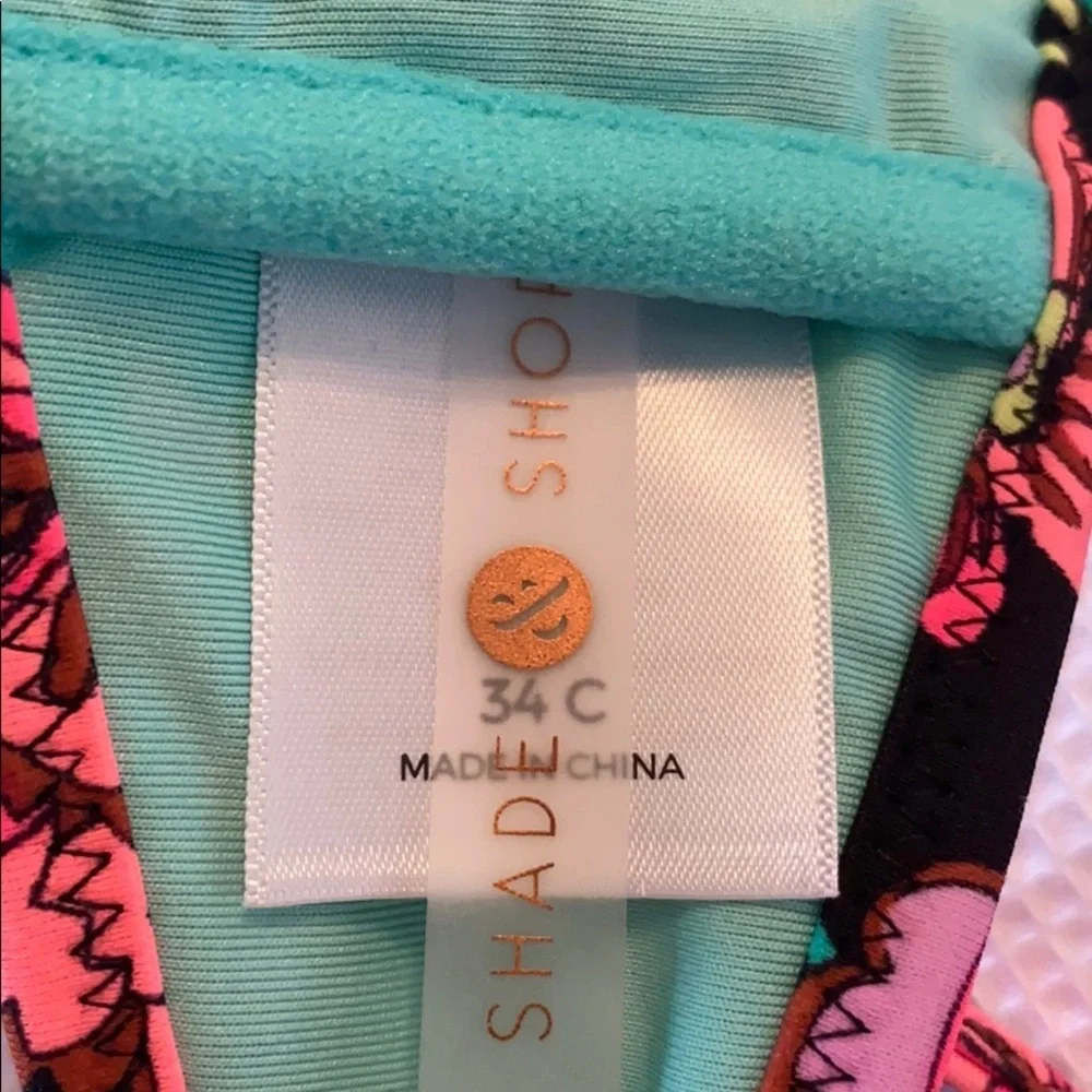 Shade & Shore biquíni top Halter size 34 C Floral